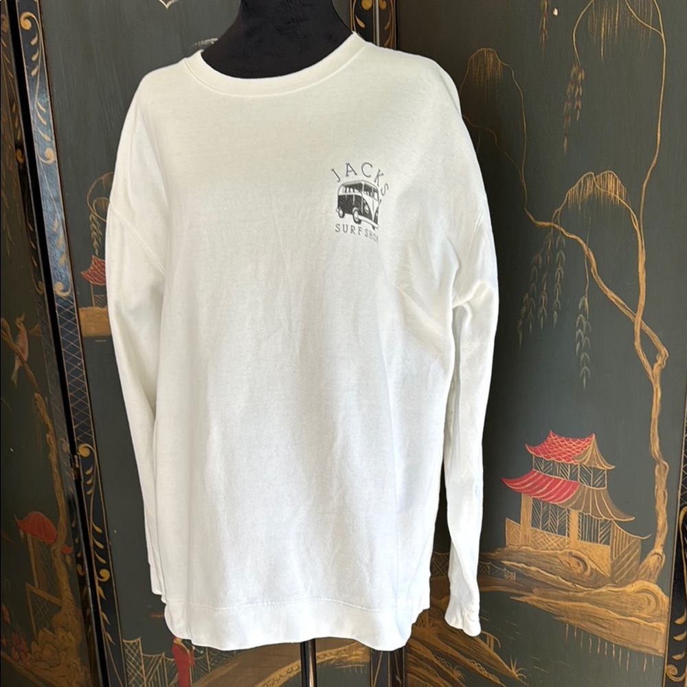 Jack’s Surf Shop White Graphic Long Sleeve sweatshirt